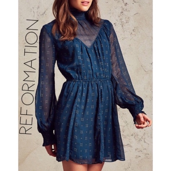 Reformation Tularosa Nadia smocked boho dress M - Picture 2 of 8